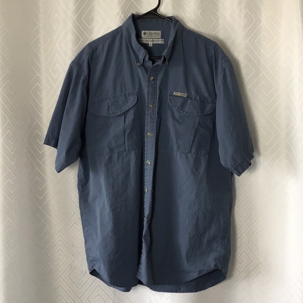 Columbia Short Sleeve Button Down Shirt Men's Size XL